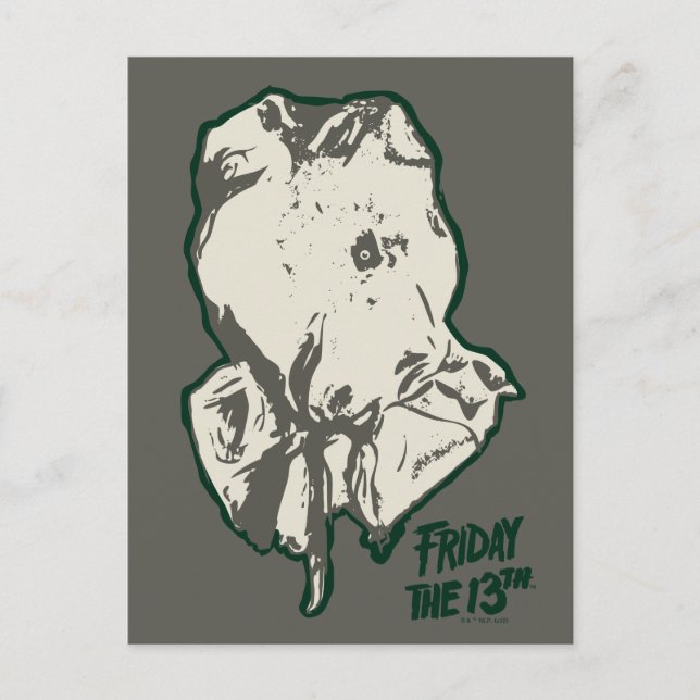 Friday the 13th | Jason Voorhees Burlap Sack Postcard (Front)