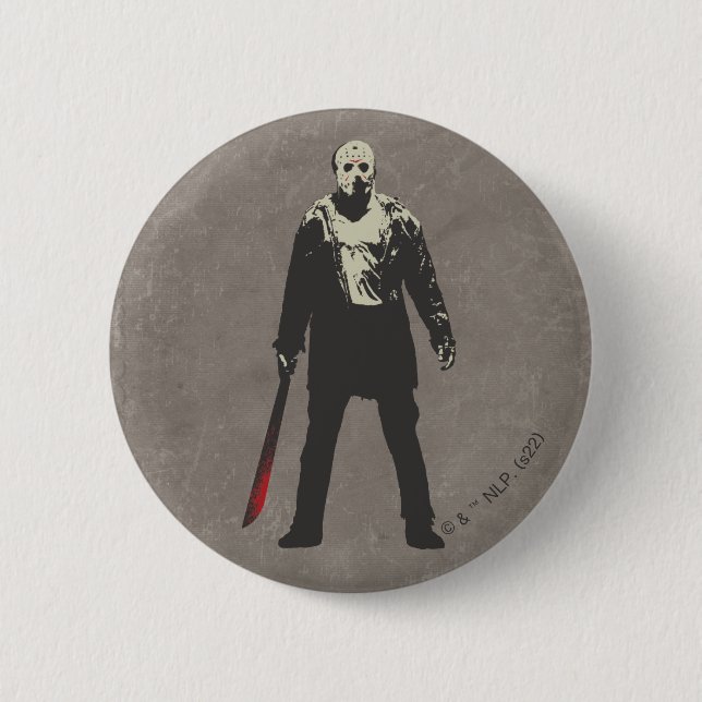 Friday the 13th | Jason Voorhees Character Art 6 Cm Round Badge (Front)