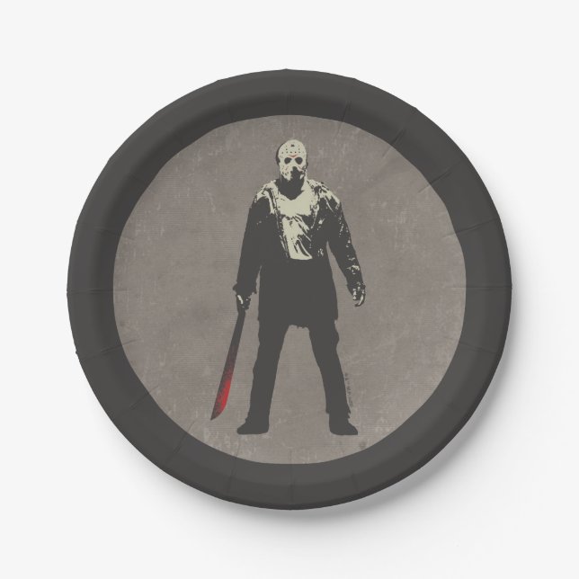 Friday the 13th | Jason Voorhees Character Art Paper Plate (Front)