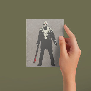 Friday the 13th   Jason Voorhees Character Art Postcard