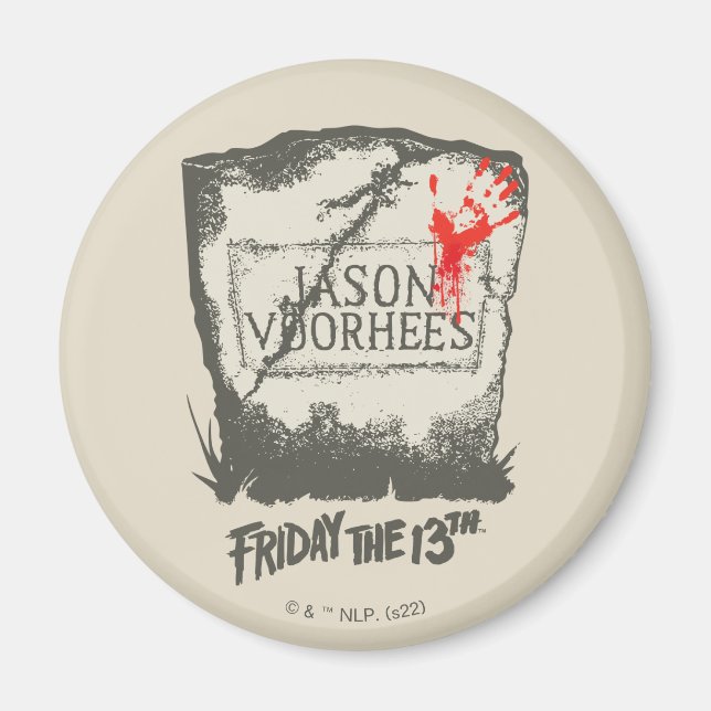 Friday the 13th | Jason Voorhees Headstone Magnet (Front)
