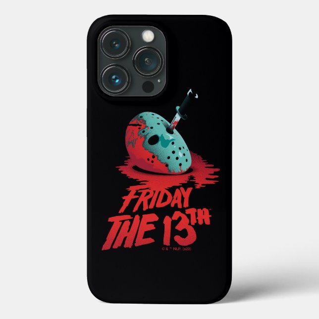 Friday the 13th | Knife Through Blue Hockey Mask Case-Mate iPhone Case (Back)