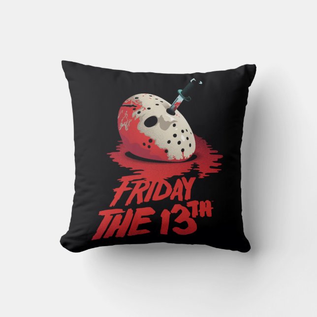 Friday the 13th | Knife Through Hockey Mask Cushion (Front)