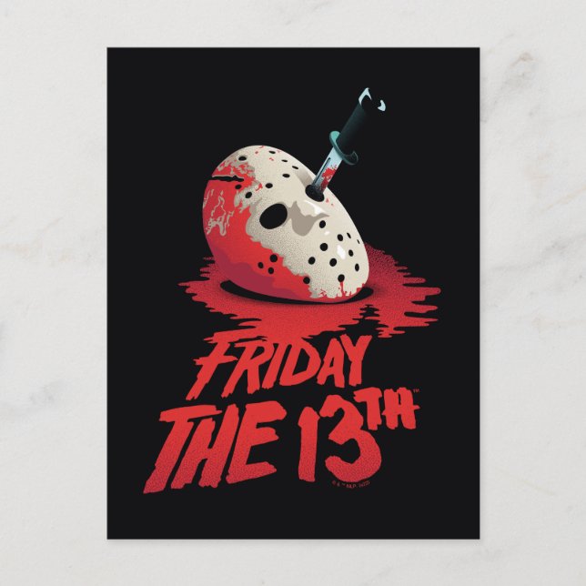 Friday the 13th | Knife Through Hockey Mask Postcard (Front)