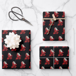 Friday the 13th   Knife Through Hockey Mask Wrapping Paper Sheet