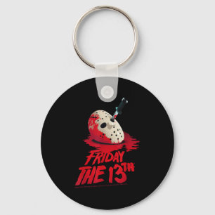 Friday The 13th Mask Blood Halloween Design  Key Ring
