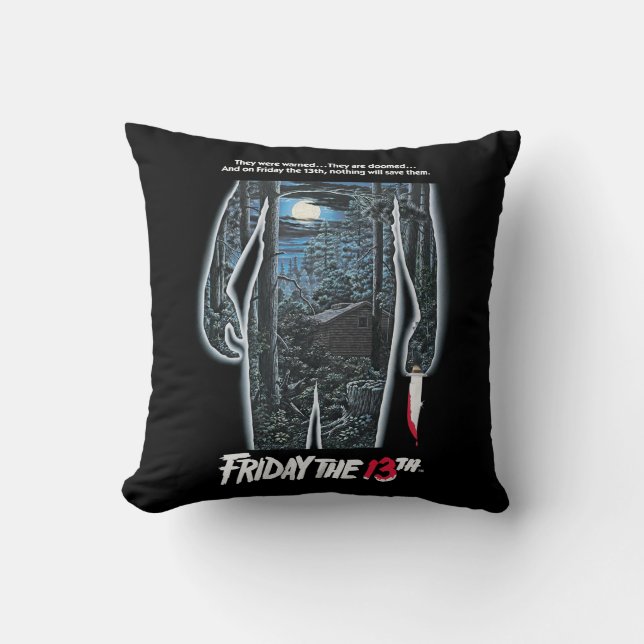 Friday the 13th | Silhouette Camp Theatrical Art Cushion (Front)