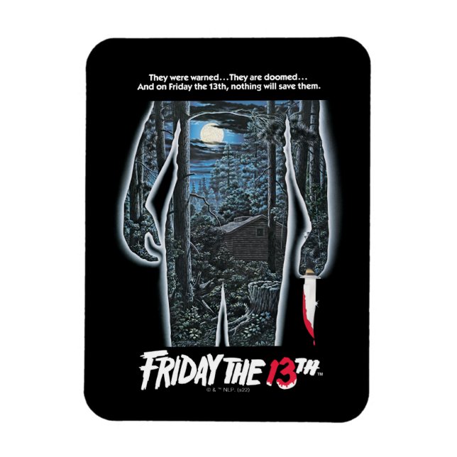 Friday the 13th | Silhouette Camp Theatrical Art Magnet (Vertical)