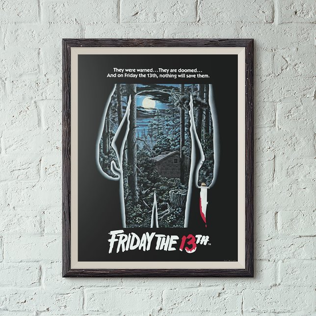 Friday the 13th | Silhouette Camp Theatrical Art Poster (Poster in frame)