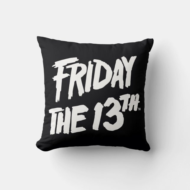 Friday the 13th | Stacked Painted Logo Cushion (Front)