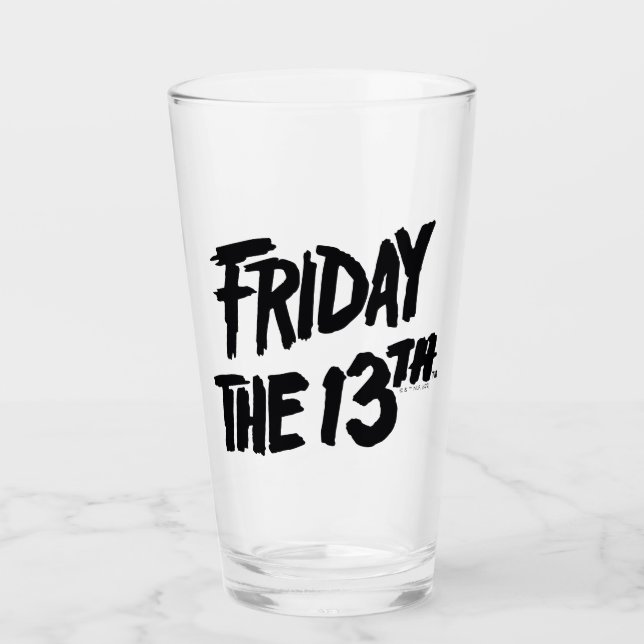 Friday the 13th | Stacked Painted Logo Glass (Front)