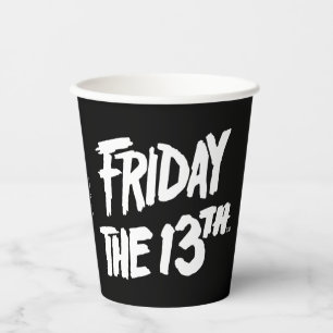 Friday the 13th   Stacked Painted Logo Paper Cups