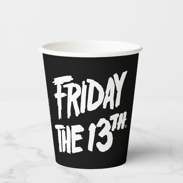 Friday the 13th | Stacked Painted Logo Paper Cups (Front)