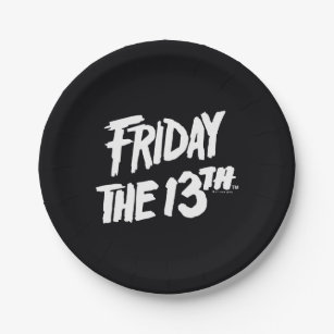 Friday the 13th   Stacked Painted Logo Paper Plate