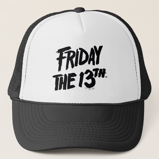 Friday the 13th | Stacked Painted Logo Trucker Hat (Front)