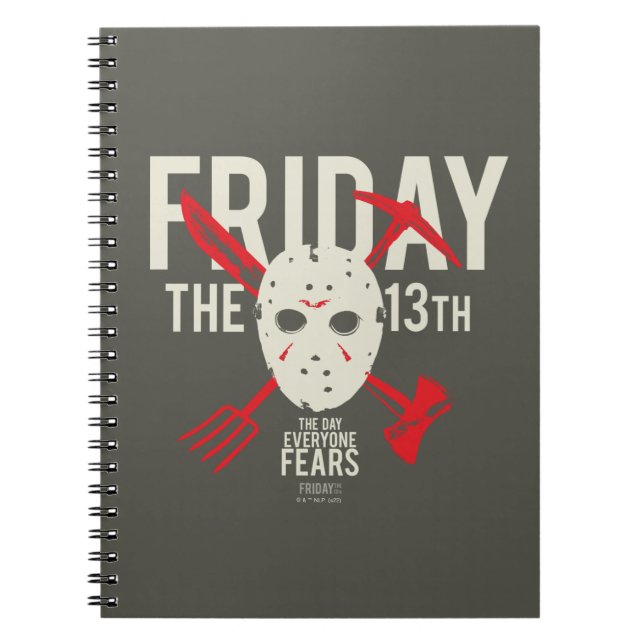 Friday the 13th | Weapons Cross Hockey Mask Notebook (Front)