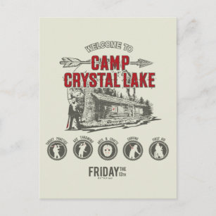 Friday the 13th   Welcome to Camp Crystal Lake Postcard