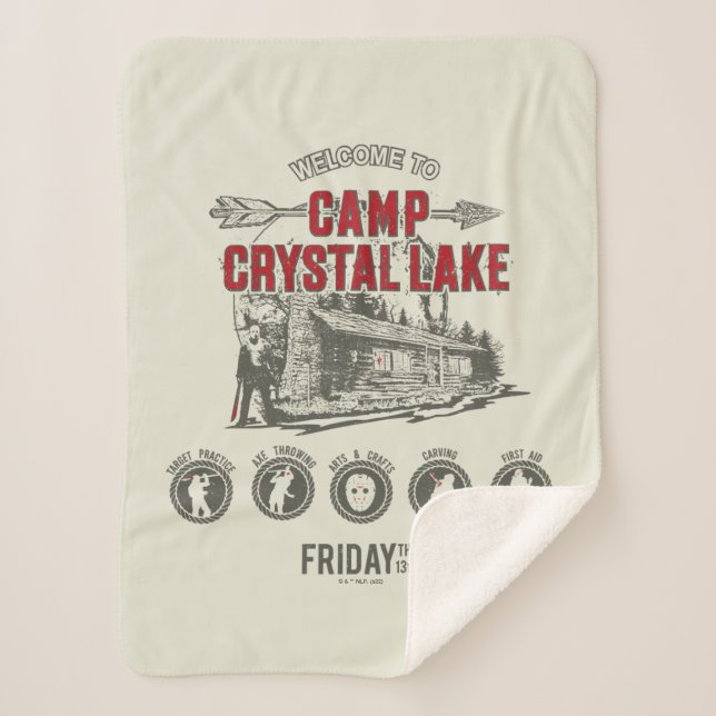 Friday the 13th | Welcome to Camp Crystal Lake Sherpa Blanket (Front)