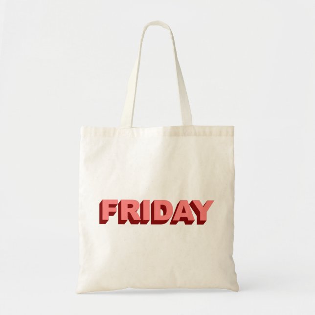 Friday, tote, bag 🛍️ (Front)