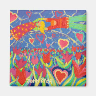 Fridge Art: Temptation in the Tulips Magnet