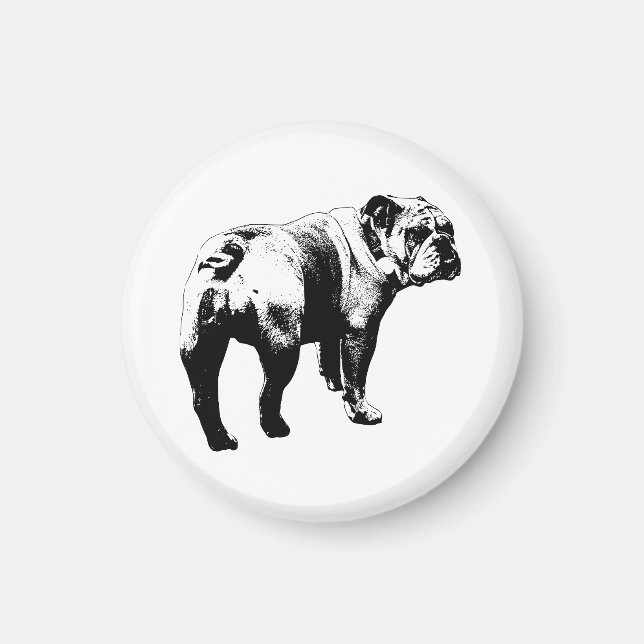 Fridge Bulldog, Gentle Watch Magnet (Front)