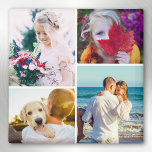 Fridge Magnet 4 Photos Rounded Template<br><div class="desc">Personalised 4 rounded corner photos magnet to be used on your fridge or magnetic whiteboard.</div>
