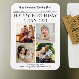 Fridge Magnet Birthday Newspaper customisable