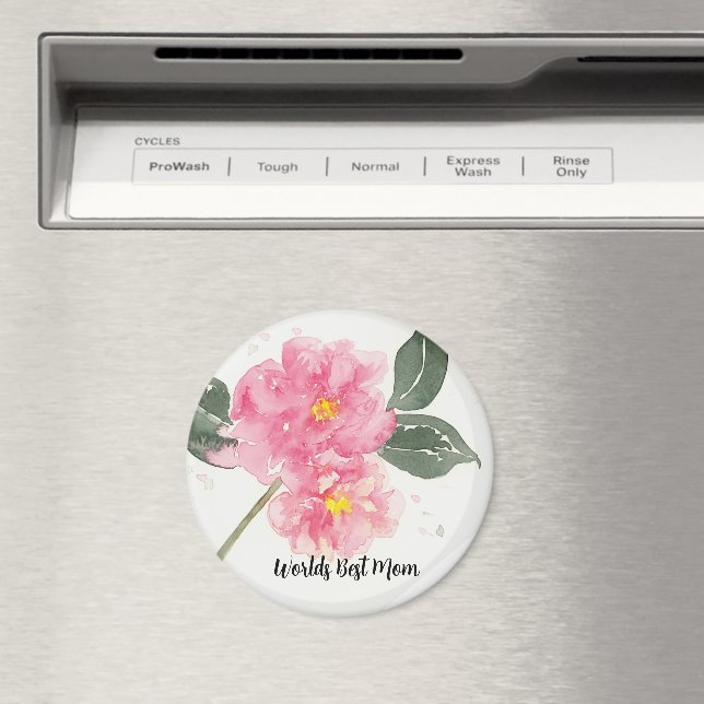Fridge Magnet Camelia Worlds Best Mom (In Situ (Dishwasher))