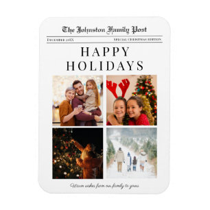 Fridge Magnet Christmas Newspaper customisable