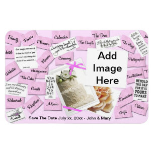 Fridge Magnet Wedding Save the Date Invitation 