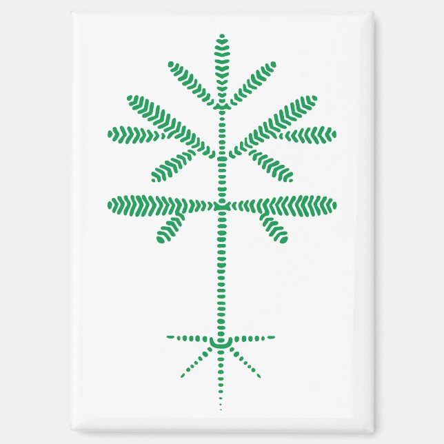 Fridge Magnet with Green Sapling (Front)