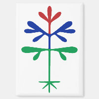 Fridge Magnet with Tri-colour Sapling