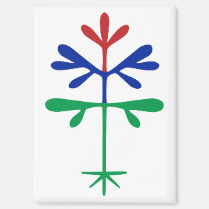 Fridge Magnet with Tri-colour Sapling