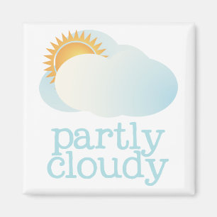 Fridge Weather - PARTLY CLOUDY Magnet