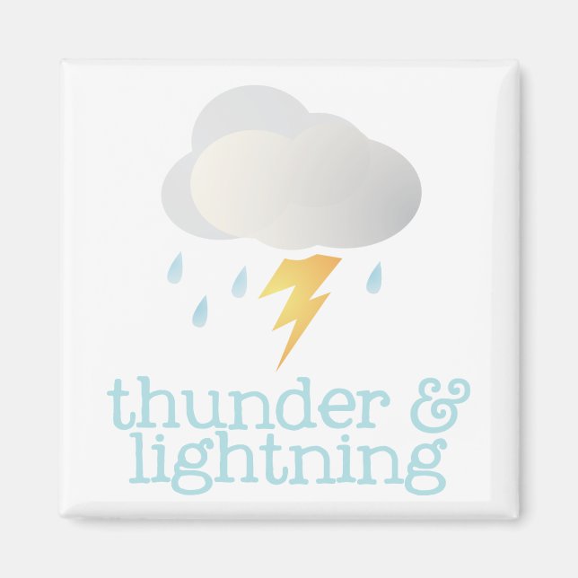 Fridge Weather - THUNDER Magnet (Front)