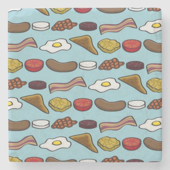 Fried Breakfast Stone Coaster (Front)