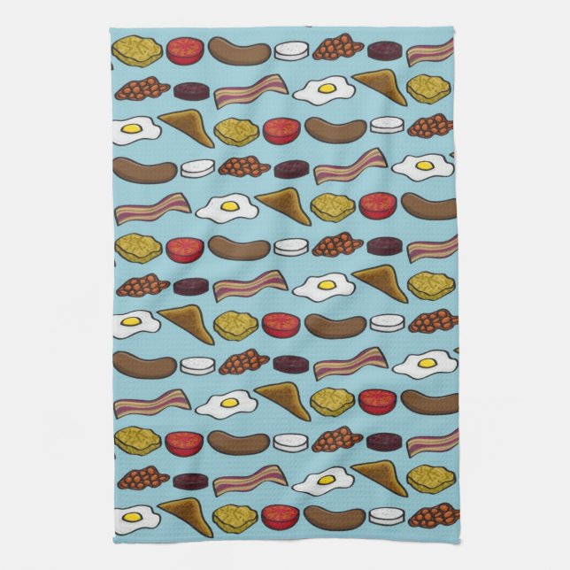 Fried Breakfast Tea Towel (Vertical)