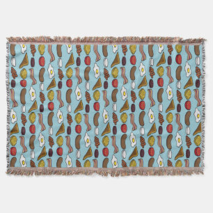 Fried Breakfast Throw Blanket