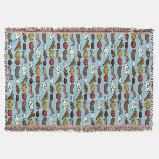 Fried Breakfast Throw Blanket (Front)