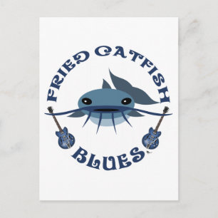 Fried Catfish Blues Postcard
