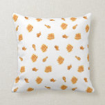 Fried Chicken and Waffles Pattern Cushion<br><div class="desc">Pattern with watercolor inspired illustrations of waffles,  fried chicken legs,  and chicken wings.</div>