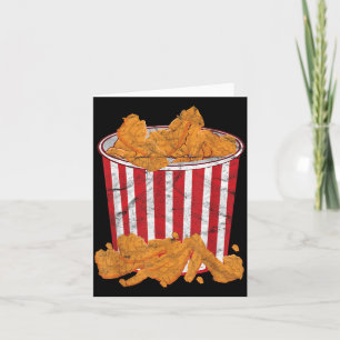 Fried Chicken Bucket Funny Halloween Costume Card