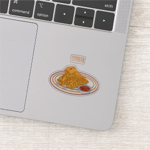 Fried chicken cartoon illustration