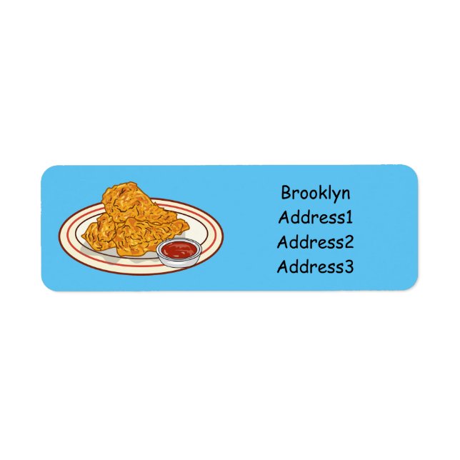 Fried chicken cartoon illustration (Front)