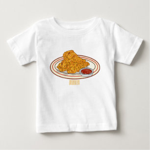 Fried chicken cartoon illustration baby T-Shirt