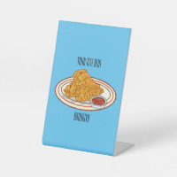 Fried chicken cartoon illustration
