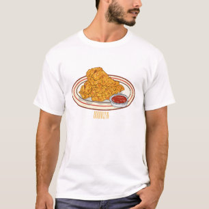 Fried chicken cartoon illustration T-Shirt