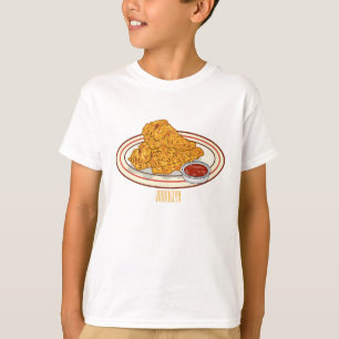 Fried chicken cartoon illustration T-Shirt