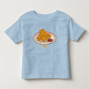 Fried chicken cartoon illustration toddler T-Shirt