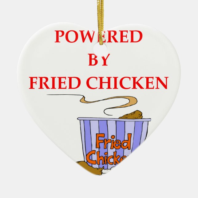 FRIED CHICKEN CERAMIC TREE DECORATION (Front)